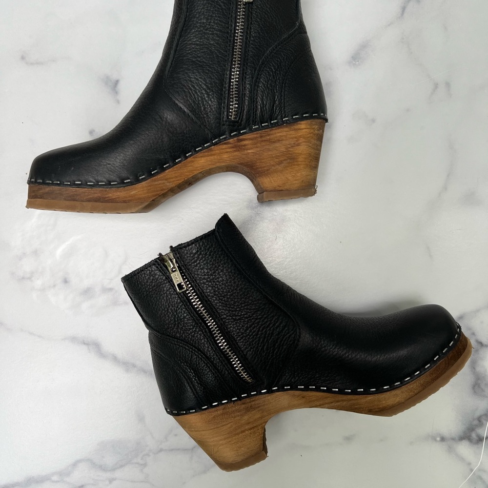 Swedish Clogs Boots Maguba Auckland Black Size US Womens 7/ EU 37